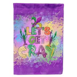 40 x 28 in. Unisex Lets Get Cray Mardi Gras Canvas House Flag