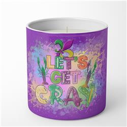 3.75 x 3.25 in. Unisex Lets Get Cray Mardi Gras 10 oz Decorative Soy Candle