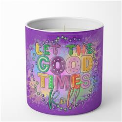 3.75 x 3.25 in. Unisex Let the Good Times Roll Mardi Gras 10 oz Decorative Soy Candle