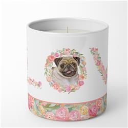 3.75 x 3.25 in. Unisex Pug Love 10 oz Decorative Soy Candle