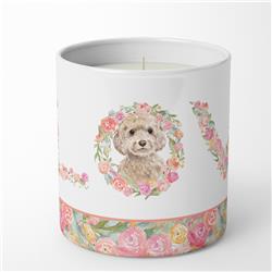 3.75 x 3.25 in. Unisex Champagne Cockapoo Love 10 oz Decorative Soy Candle