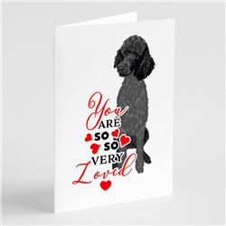 5 x 7 in. Unisex Poodle Standard Black So Loved Greeting Cards & Envelopes - Pack of 8