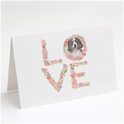 WDK4504GCA7P 5 x 7 in. Unisex English Springer Spaniel No.1 Love Greeting Cards & Envelopes - Pack of 8
