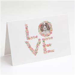WDK4506GCA7P 5 x 7 in. Unisex English Springer Spaniel No.3 Love Greeting Cards & Envelopes - Pack of 8
