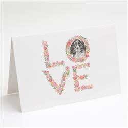 WDK4508GCA7P 5 x 7 in. Unisex English Springer Spaniel No.5 Love Greeting Cards & Envelopes - Pack of 8