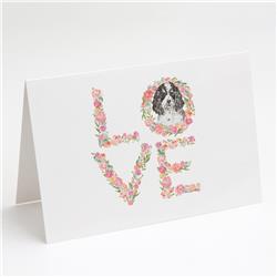 WDK4510GCA7P 5 x 7 in. Unisex English Springer Spaniel No.7 Love Greeting Cards & Envelopes - Pack of 8