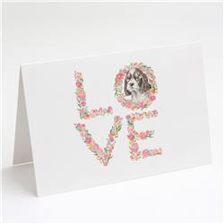 WDK4512GCA7P 5 x 7 in. Unisex English Springer Spaniel No.9 Love Greeting Cards & Envelopes - Pack of 8