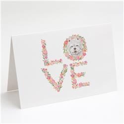 WDK4516GCA7P 5 x 7 in. Unisex Westie No.2 Love Greeting Cards & Envelopes - Pack of 8