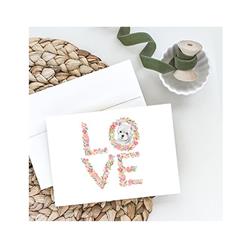 WDK4519GCA7P 5 x 7 in. Unisex Westie No.5 Love Greeting Cards & Envelopes - Pack of 8