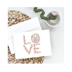 WDK4520GCA7P 5 x 7 in. Unisex Westie No.6 Love Greeting Cards & Envelopes - Pack of 8