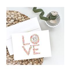WDK4521GCA7P 5 x 7 in. Unisex Westie No.7 Love Greeting Cards & Envelopes - Pack of 8