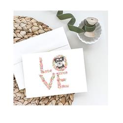 WDK4523GCA7P 5 x 7 in. Unisex Schnauzer No.2 Love Greeting Cards & Envelopes - Pack of 8