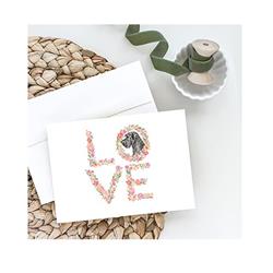 WDK4525GCA7P 5 x 7 in. Unisex Giant Schnauzer Love Greeting Cards & Envelopes - Pack of 8