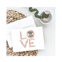 WDK4526GCA7P 5 x 7 in. Unisex Schnauzer No.4 Love Greeting Cards & Envelopes - Pack of 8