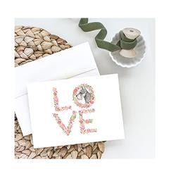 WDK4529GCA7P 5 x 7 in. Unisex Schnauzer No.7 Love Greeting Cards & Envelopes - Pack of 8