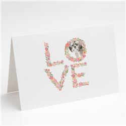 WDK4620GCA7P 5 x 7 in. Unisex Shih Tzu No.2 Love Greeting Cards & Envelopes - Pack of 8