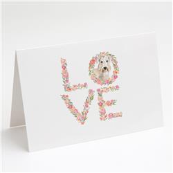 WDK4635GCA7P 5 x 7 in. Unisex Wheaten Terrier Love Greeting Cards & Envelopes - Pack of 8