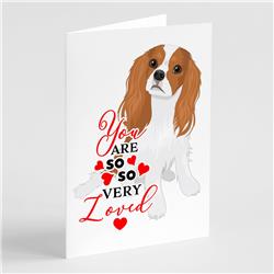 5 x 7 in. Unisex Cavalier King Charles Spaniel Blenheim No.1 So Loved Greeting Cards & Envelopes - Pack of 8