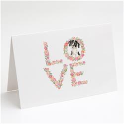 WDK4580GCA7P 5 x 7 in. Unisex English Pointer Love Greeting Cards & Envelopes - Pack of 8