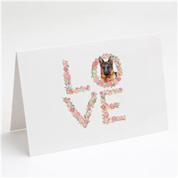 WDK4583GCA7P 5 x 7 in. Unisex German Shepherd No.2 Love Greeting Cards & Envelopes - Pack of 8