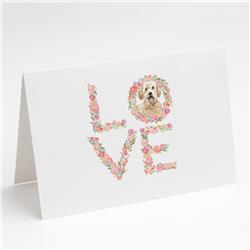 WDK4584GCA7P 5 x 7 in. Unisex Goldendoodle Love Greeting Cards & Envelopes - Pack of 8