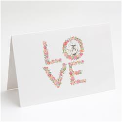 WDK4596GCA7P 5 x 7 in. Unisex Maltese Love Greeting Cards & Envelopes - Pack of 8