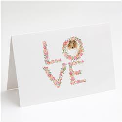 WDK4611GCA7P 5 x 7 in. Unisex Rough Collie Love Greeting Cards & Envelopes - Pack of 8