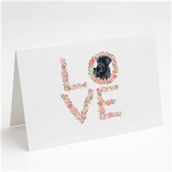 WDK4612GCA7P 5 x 7 in. Unisex Giant Schnauzer Love Greeting Cards & Envelopes - Pack of 8