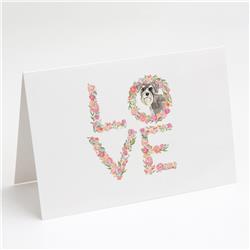 WDK4613GCA7P 5 x 7 in. Unisex Schnauzer No.2 Love Greeting Cards & Envelopes - Pack of 8
