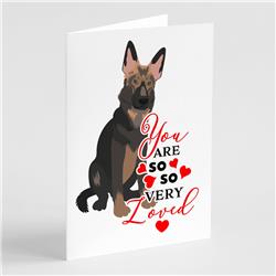 5 x 7 in. Unisex German Shepherd Puppy So Loved Greeting Cards & Envelopes - Pack of 8