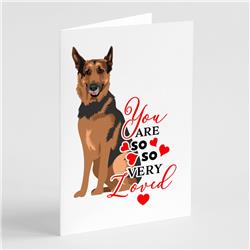 5 x 7 in. Unisex German Shepherd Red Sable So Loved Greeting Cards & Envelopes - Pack of 8