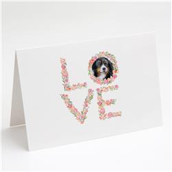WDK4542GCA7P 5 x 7 in. Unisex Bernese Mountain Dog No.2 Love Greeting Cards & Envelopes - Pack of 8