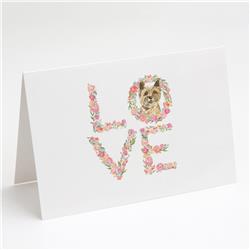 WDK4557GCA7P 5 x 7 in. Unisex Cairn Terrier Love Greeting Cards & Envelopes - Pack of 8