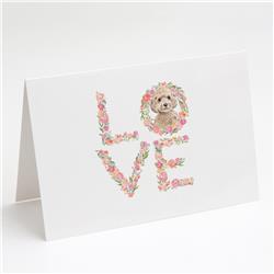 WDK4562GCA7P 5 x 7 in. Unisex Champagne Cockapoo Love Greeting Cards & Envelopes - Pack of 8
