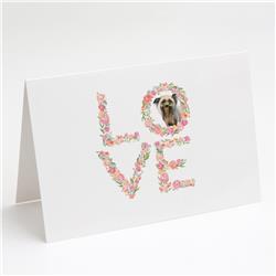 WDK4566GCA7P 5 x 7 in. Unisex Chinese Crested Love Greeting Cards & Envelopes - Pack of 8