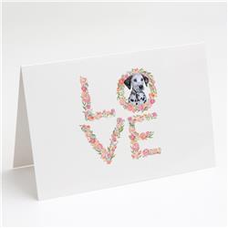 WDK4573GCA7P 5 x 7 in. Unisex Dalmatian Puppy Love Greeting Cards & Envelopes - Pack of 8