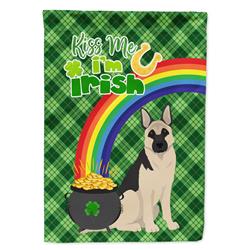 15.5 x 11.25 in. Black & Silver German Shepherd Saint Patricks Day Flag - Garden Size
