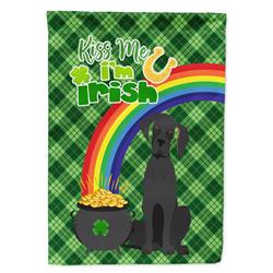 15.5 x 11.25 in. Black Great Dane Saint Patricks Day Flag - Garden Size