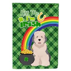 WDK4866GF 15.5 x 11.25 in. Old English Sheepdog Saint Patricks Day Flag - Garden Size