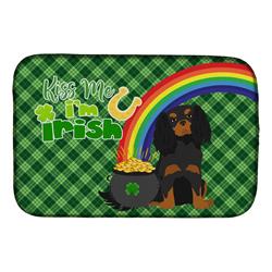 NEW Black and Tan Cavalier Spaniel St. Patrick's Day Dish Drying Mat Absorbent Dish Drying Mat Pad for Kitchen Counter Dish Drai