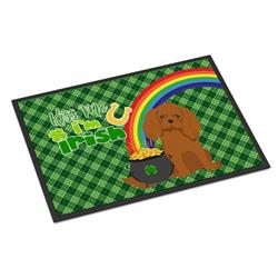 24 x 36 in. Ruby Cavalier Spaniel Saint Patricks Day Indoor or Outdoor Mat