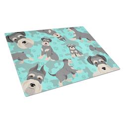 15 x 12 in. Blue Schnauzer Glass Cutting Board - Large