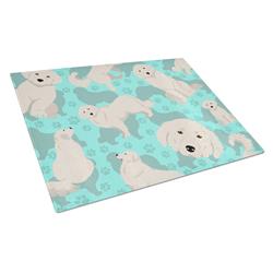 15 x 12 in. Blue Great Pyrenees Glass Cutting Board - Large