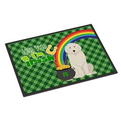 24 x 36 in. Great Pyrenees Saint Patricks Day Indoor or Outdoor Mat
