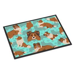 24 x 36 in. Blue Sheltie Indoor or Outdoor Mat
