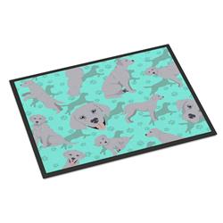 24 x 36 in. Blue, Silver Labrador Retriever Indoor or Outdoor Mat
