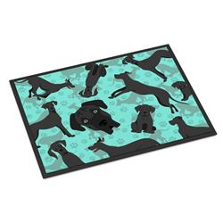 24 x 36 in. Blue, Black Great Dane Indoor or Outdoor Mat