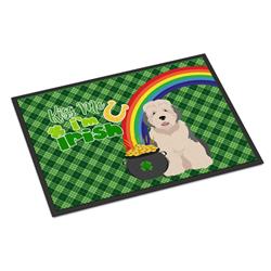 WDK4866JMAT 24 x 36 in. Old English Sheepdog Saint Patricks Day Indoor or Outdoor Mat