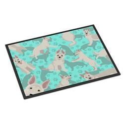 24 x 36 in. Blue, White German Shepherd Indoor or Outdoor Mat