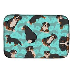 21 x 14 in. Blue Bernese Mountain Dog Dish Drying Mat